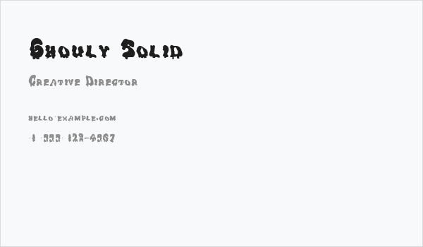 Ghouly Solid Business Card