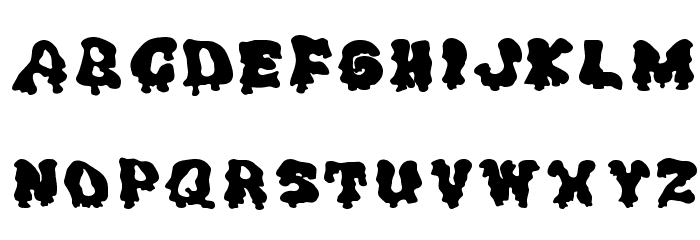 Ghouly Solid Schriftart Kleinbuchstaben