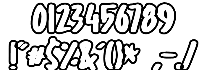 GhoustOutline-Regular Font OTHER CHARS