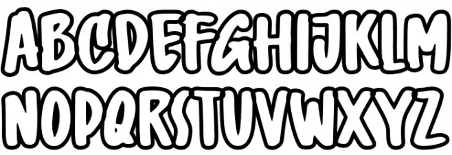 GhoustOutline-Regular フォント 大文字