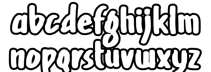 GhoustOutline-Regular Font LOWERCASE