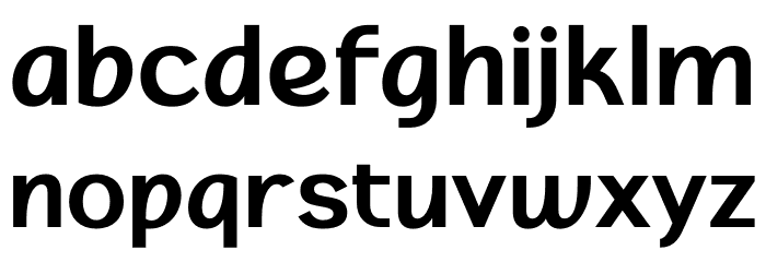 Ghowing Schriftart Kleinbuchstaben