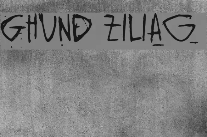 Ghund Ziliag Font examples
