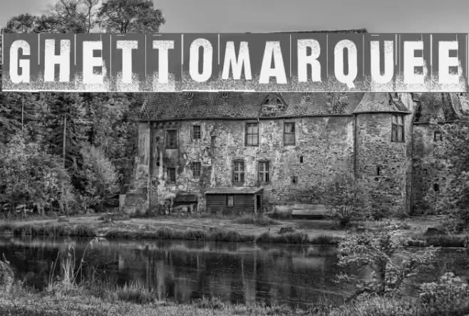 ghettomarquee Font examples