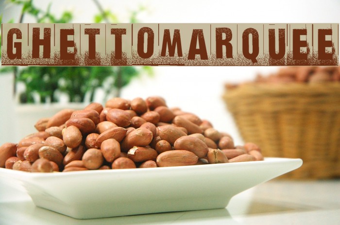 ghettomarquee Font examples