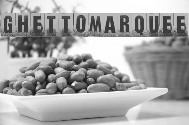 ghettomarquee Font examples