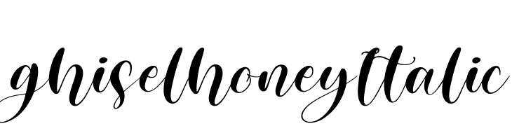 ghisel honey Italic  font caratteri gratis