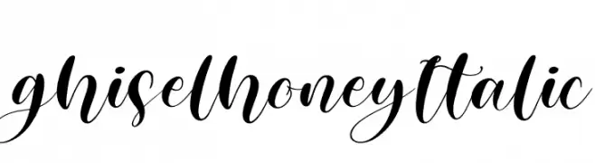 ghisel honey Italic  Frei Schriftart Herunterladen