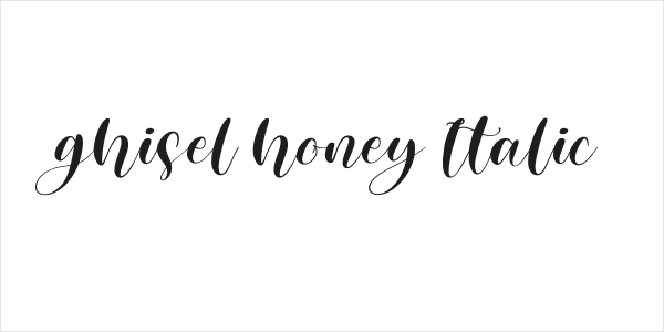 ghisel honey Italic Logo