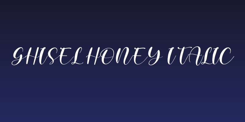 ghisel honey Italic Social Header