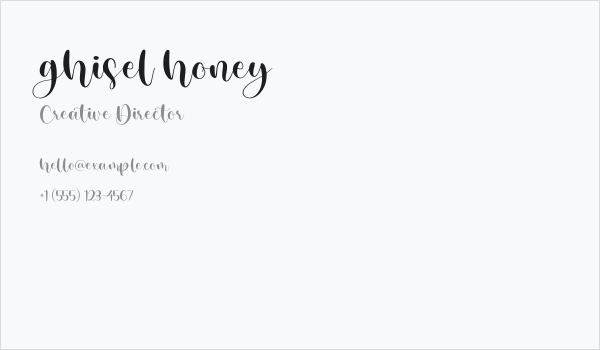 ghisel honey Business Card