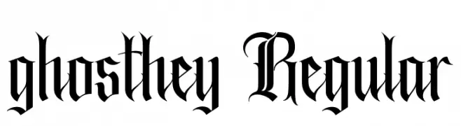ghosthey Regular  font caratteri gratis