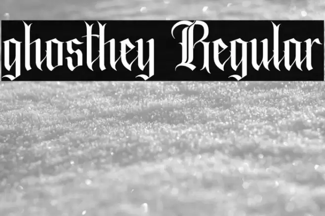 ghosthey Regular خط examples