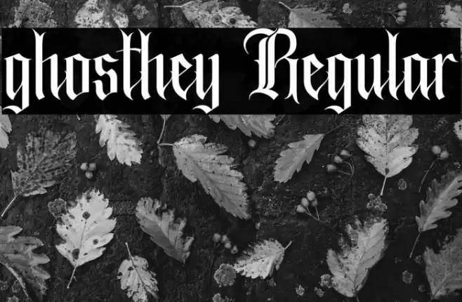 ghosthey Regular خط examples