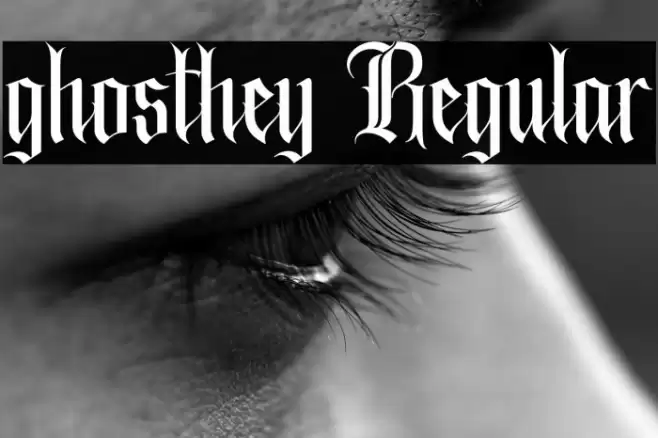ghosthey Regular خط examples