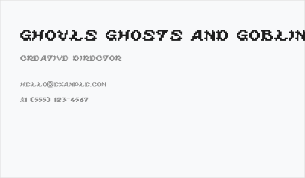 ghouls ghosts and goblins Business Card
