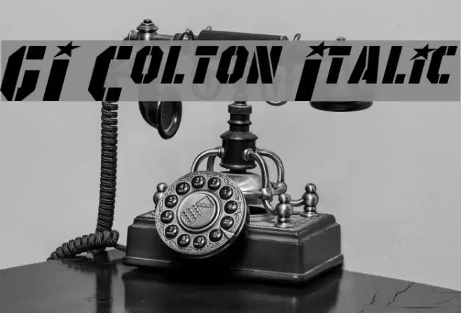 GI Colton Italic Font examples