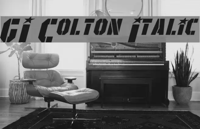 GI Colton Italic Font examples
