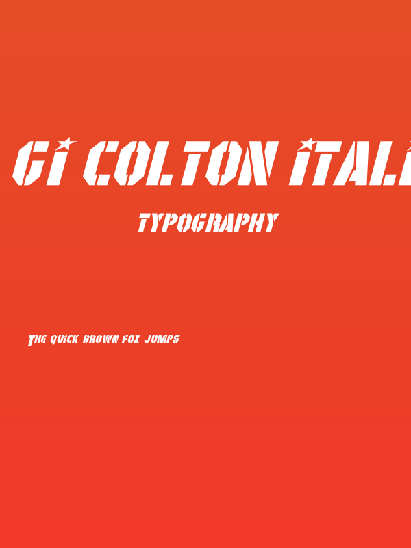 GI Colton Italic Poster