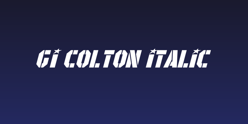 GI Colton Italic Social Header