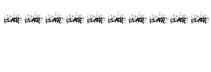 GIGIO ITALIA BIZARRE Font OTHER CHARS