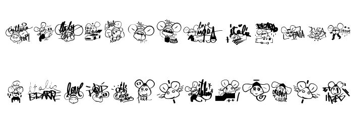 GIGIO ITALIA BIZARRE Font LOWERCASE