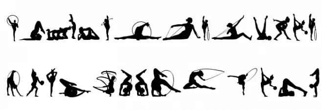 GIMNASIA Schriftart Groß