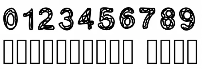 GINUMBER1 Font OTHER CHARS