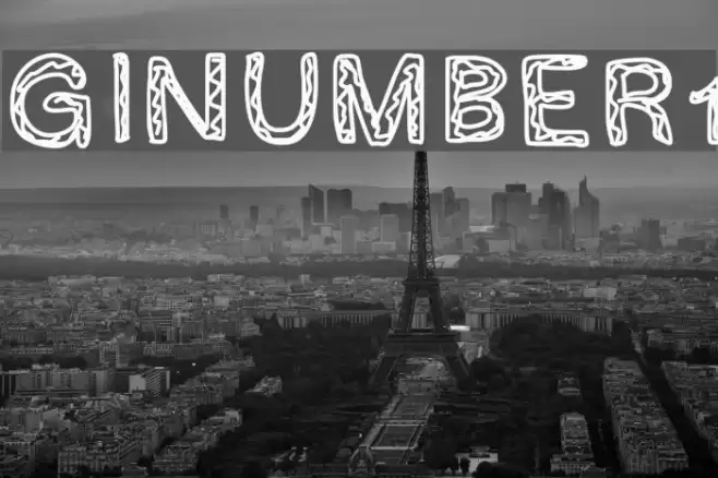 GINUMBER1 Font examples