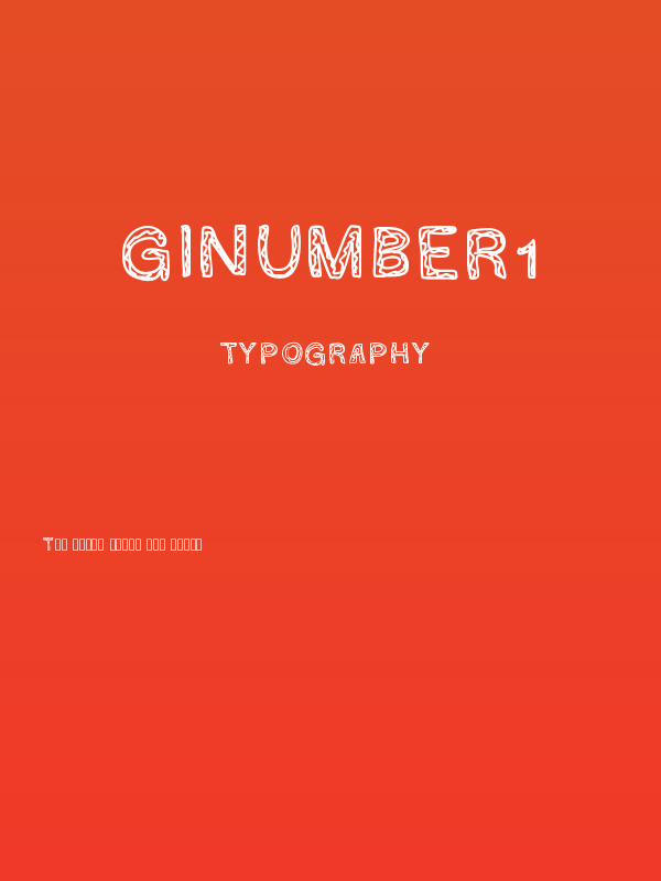 GINUMBER1 Poster
