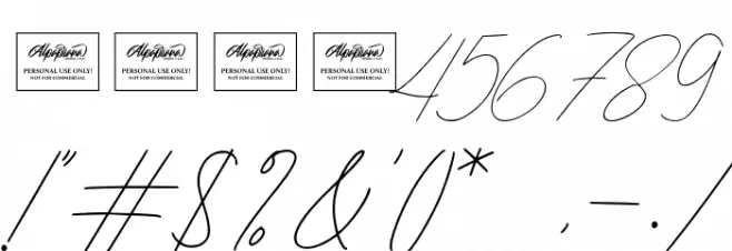 Gia Cristine Font OTHER CHARS