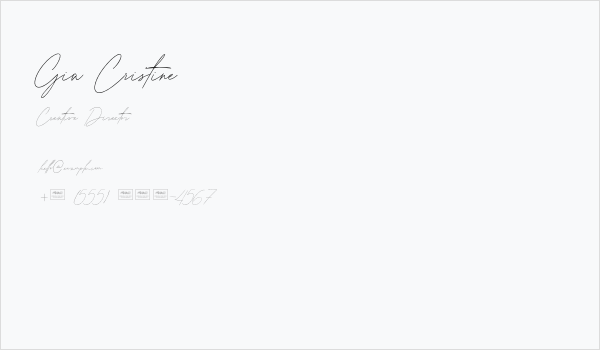 Gia Cristine Business Card