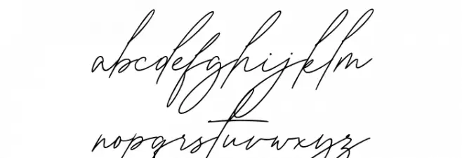 Gia Cristine Schriftart Kleinbuchstaben