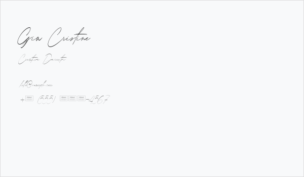 Gia Cristine Business Card