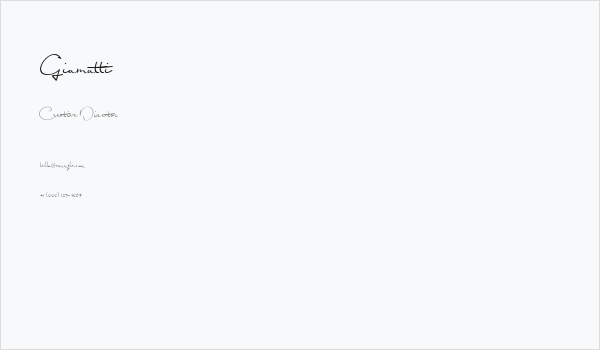 Giamatti Business Card