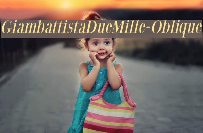 GiambattistaDueMille-Oblique Font examples