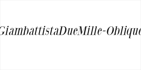 GiambattistaDueMille-Oblique Logo