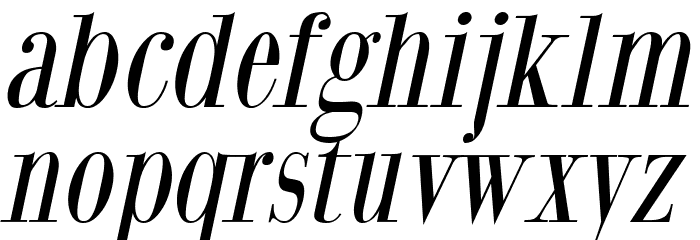 GiambattistaDueMille-Oblique Font LOWERCASE
