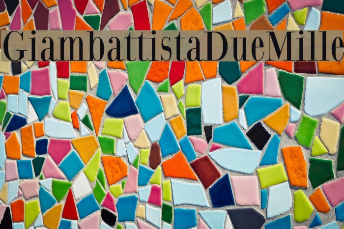 GiambattistaDueMille Font examples
