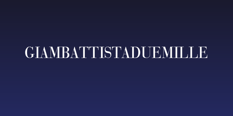 GiambattistaDueMille Social Header