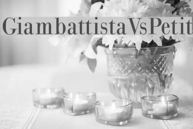 GiambattistaVsPetit Font examples