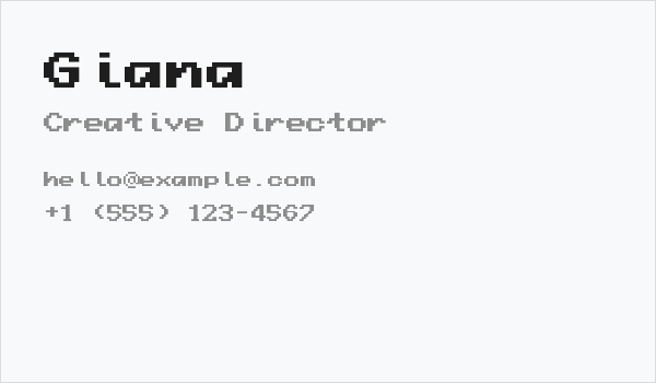 Giana Business Card