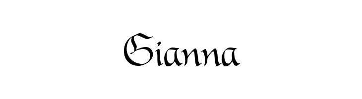 Gianna  フリーフォントのダウンロード