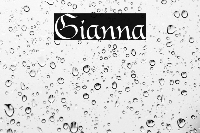 Gianna Font examples