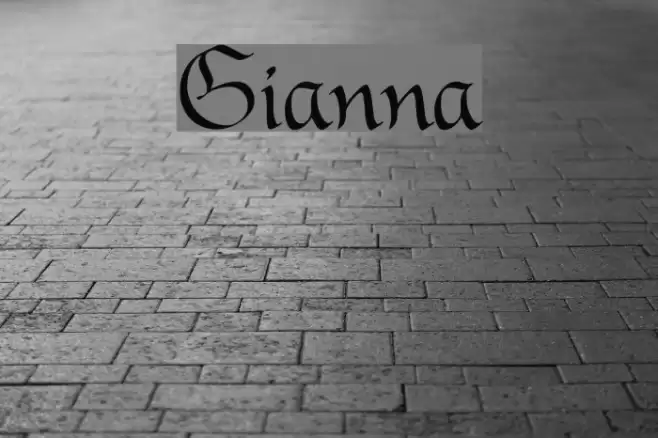 Gianna Font examples