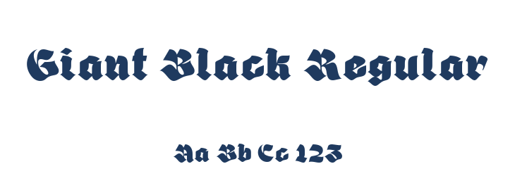 Giant Black Regular Font Preview
