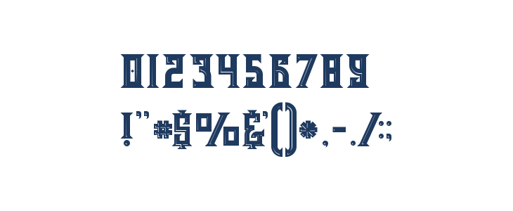 Giant Bold Inline Other Characters