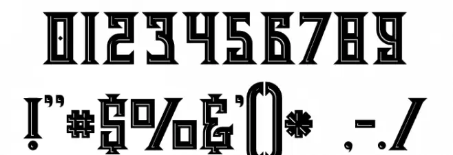 Giant Bold Inline Font OTHER CHARS