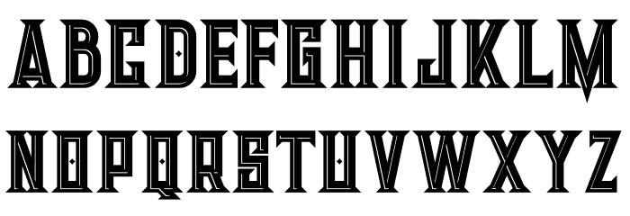 Giant Bold Inline Font LOWERCASE