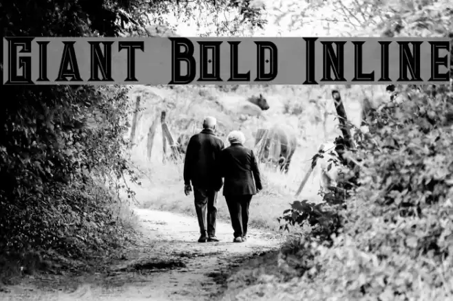 Giant Bold Inline Font examples
